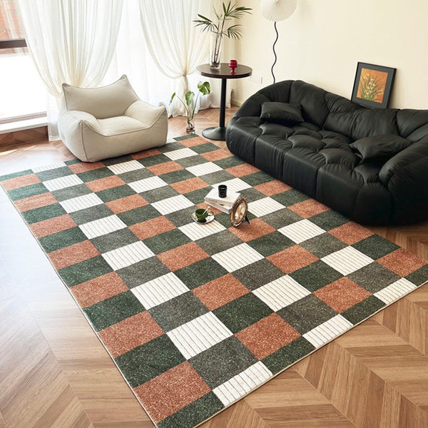 Mid Century Geometric Carpets, Modern Rugs under Dining Room Table, Abstract Modern Rugs for Living Room, Contemporary Modern Rugs Next to Bed-HomePaintingDecor