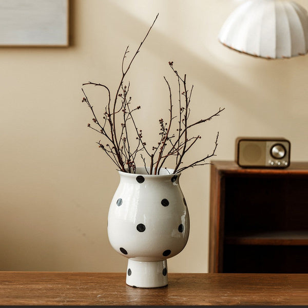 Ceramic Bud Vases, Small Flower Vases on Table, Handmade Water Holding Flower Vase, Modern Porcelain Flower Vases-HomePaintingDecor