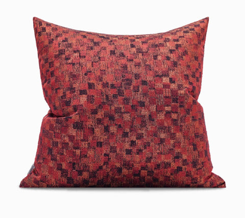 Large Modern Sofa Pillows, Red Decorative Throw Pillows for Couch, Large Decorative Throw Pillows, Contemporary Sofa Pillows for Interior Design-HomePaintingDecor