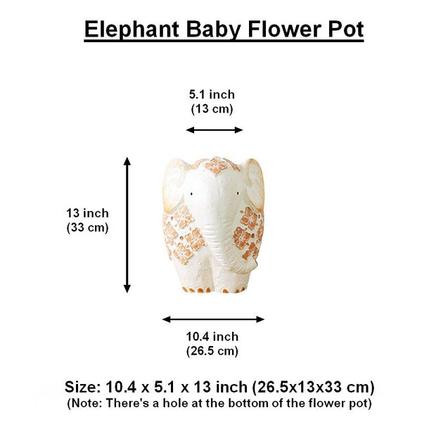 Oversized Modern Garden Flower Pot, Extra Large Elephant Garden Flowerpots, Animal Statue for Garden Ornaments, Resin Statue for Garden, Villa Outdoor Garden Flower Pots