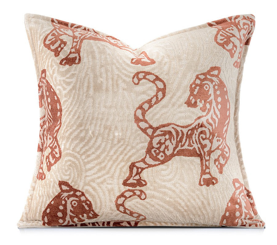 Large Modern Sofa Pillow Cases, Abstract Tiger Pattern Decorative Throw Pillows for Living Room, Decorative Pillow Covers, Modern Pillows for Couch-HomePaintingDecor