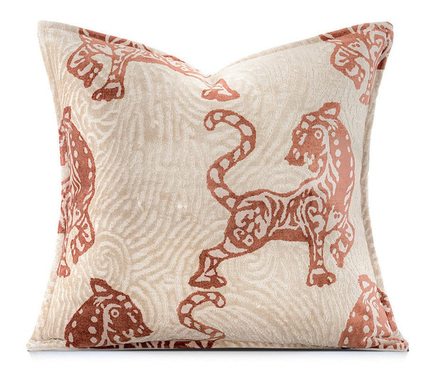 Large Modern Sofa Pillow Cases, Abstract Tiger Pattern Decorative Throw Pillows for Living Room, Decorative Pillow Covers, Modern Pillows for Couch-HomePaintingDecor