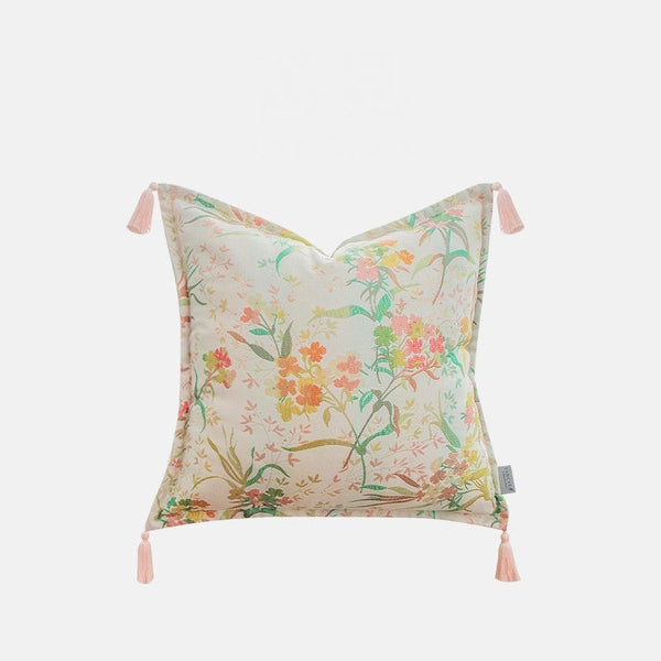 Embroidered Floral Bird Pattern Pillow Covers, Living Room Decorative Pillows, Modern Decorative Cushions, Decorative Pillows for Bed, Decorative Pillow Arrangement Ideas for Interior Design-HomePaintingDecor