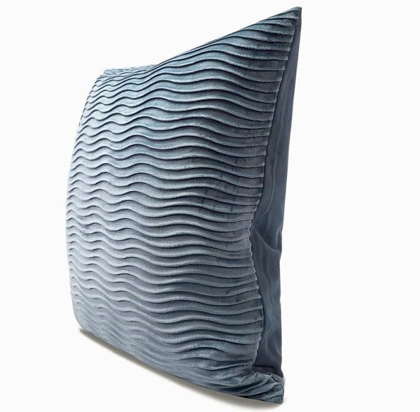Abstract Blue Decorative Throw Pillows, Large Simple Throw Pillow for Interior Design, Geometric Contemporary Square Modern Throw Pillows for Couch-HomePaintingDecor