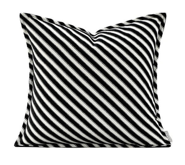 Modern Pillows for Couch, Black and White Stripe Modern Pillows, Decorative Throw Pillows for Living Room, Modern Sofa Pillows-HomePaintingDecor