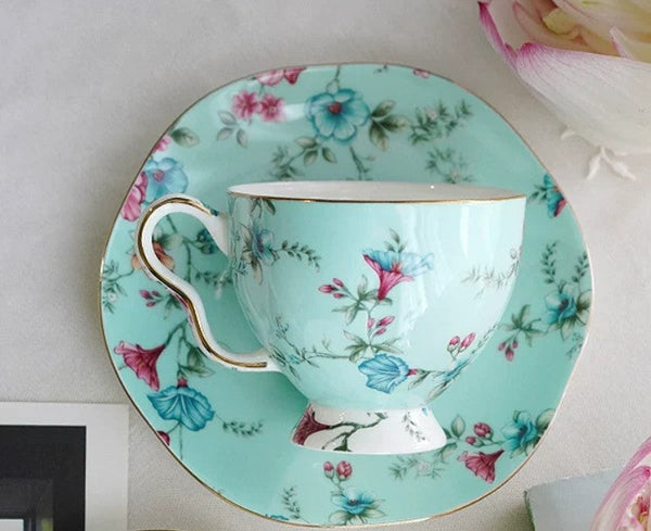 Elegant Coffee Cup, Porcelain Coffee Cups, Coffee Cup in Gift Box, Porcelain Tea cups, Vintage Tea Cup Set, British Tea Cup with Saucer, Afternoon Tea Cup with Saucer Set-HomePaintingDecor