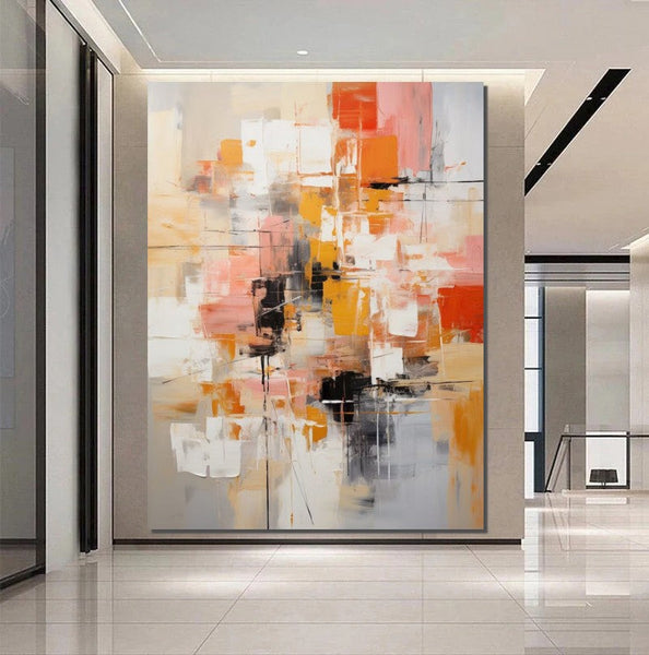 Bedroom Acrylic Painting, Simple Painting Ideas, Living Room Wall Painting, Extra Large Canvas Painting, Modern Paintings, Contemporary Art Painting-HomePaintingDecor