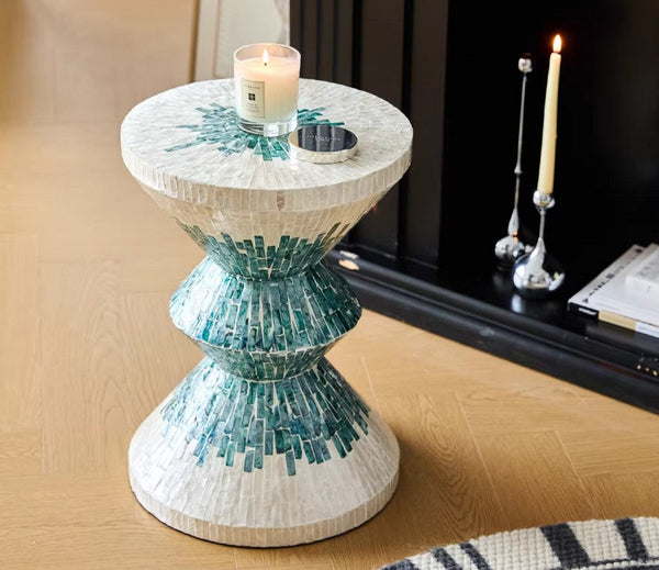 Modern Side Table, Shell Small Sofa Side Table, Contemporary Bedside Table, Bedside Small Side Table, Small End Table, Portable Casual Side Table, Creative Coffee Table, Contemporary Side Table-HomePaintingDecor