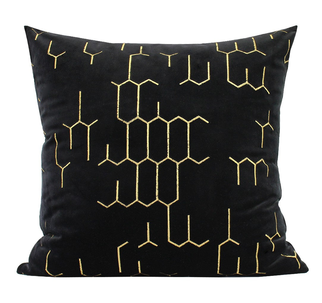 Large Decorative Throw Pillows for Couch, Modern Sofa Throw Pillows, Black Abstract Contemporary Throw Pillow for Living Room-HomePaintingDecor