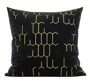 Large Decorative Throw Pillows for Couch, Modern Sofa Throw Pillows, Black Abstract Contemporary Throw Pillow for Living Room-HomePaintingDecor