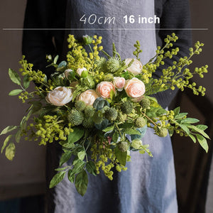 Spring Flower Arrangement for Living Room, Ranunculus Asiaticus, Globe Amaranth, Botany Plants, Beautiful Modern Flower Arrangement Ideas for Home Decoration-HomePaintingDecor