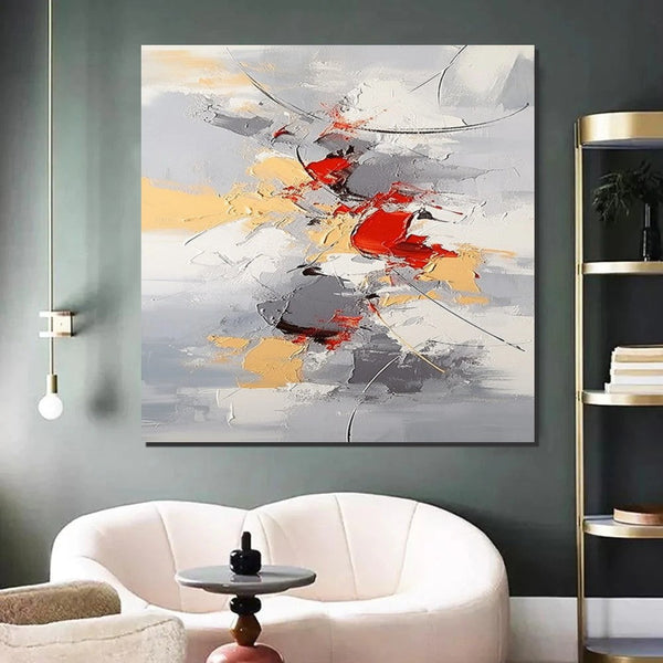 Canvas Paintings for Living Room, Large Wall Art for Bedroom, Simple Modern Art, Contemporary Art on Canvas, Hand Painted Heavy Texture Paintings-HomePaintingDecor