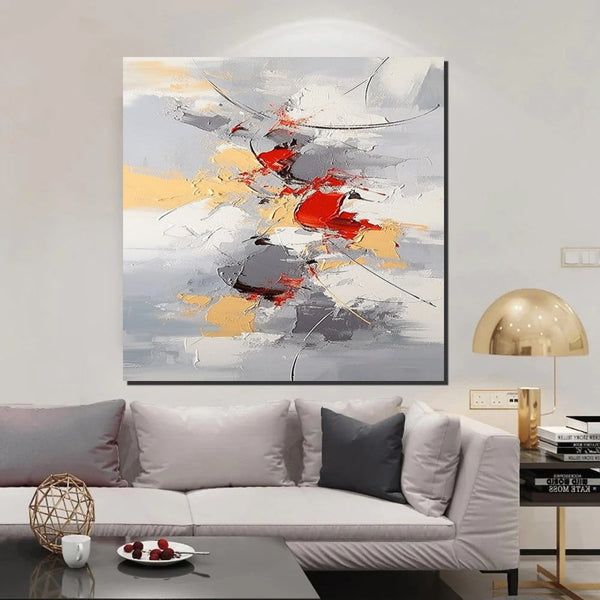 Canvas Paintings for Living Room, Large Wall Art for Bedroom, Simple Modern Art, Contemporary Art on Canvas, Hand Painted Heavy Texture Paintings-HomePaintingDecor