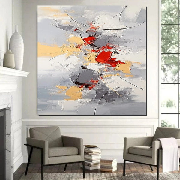 Canvas Paintings for Living Room, Large Wall Art for Bedroom, Simple Modern Art, Contemporary Art on Canvas, Hand Painted Heavy Texture Paintings-HomePaintingDecor