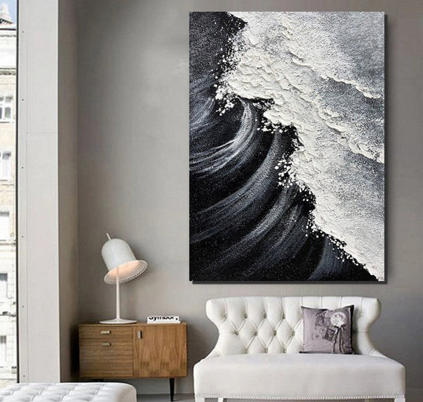 Heavy Texture Acrylic Paintings, Canvas Painting Ideas for Bedroom, Large Abstract Canvas Paintings, Hand Painted Wall Painting-HomePaintingDecor