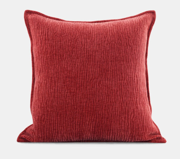 Modern Sofa Pillow Covers, Large Decorative Throw Pillows for Couch, Red Contemporary Throw Pillow for Living Room-HomePaintingDecor
