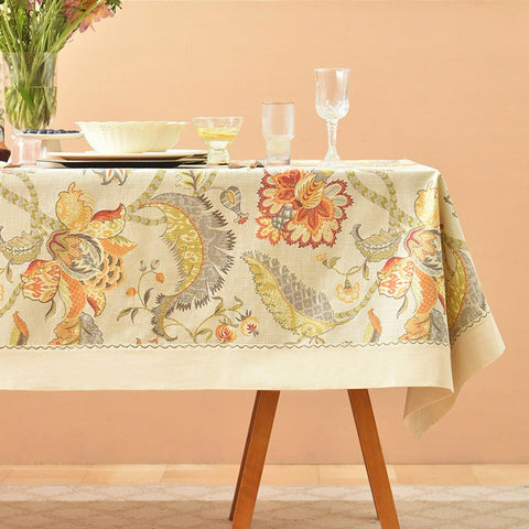 Extra Large Rectangle Tablecloth for Dining Room Table, Country Farmhouse Tablecloth, Square Tablecloth for Round Table, Rustic Table Covers for Kitchen-HomePaintingDecor