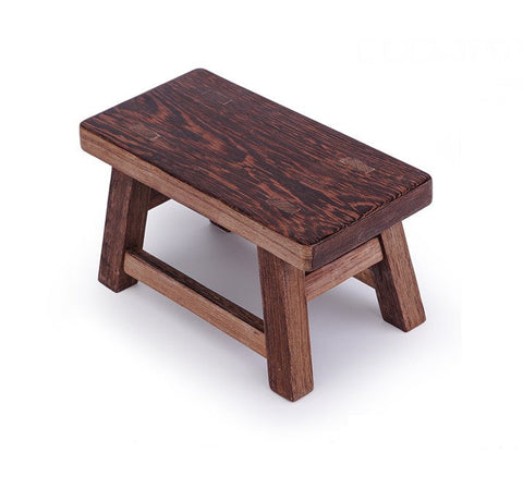 Shoe-changing Stool, Solid Wood low Stool, Wenge Wood Stool, Children's Wooden Stool, Sofa Stool, Dining Table Stool-HomePaintingDecor
