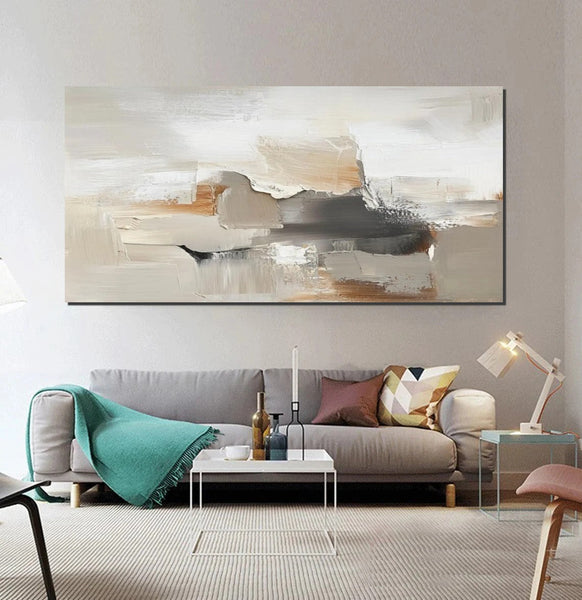 Bedroom Acrylic Painting, Living Room Wall Painting, Simple Painting Ideas, Contemporary Art Painting, Modern Paintings, Large Canvas Painting-HomePaintingDecor