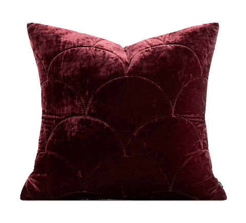 Modern Pillows for Couch, Red Decorative Pillow Covers, Decorative Throw Pillows for Living Room, Large Modern Sofa Pillows-HomePaintingDecor