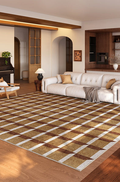 Modern Living Room Rug Ideas, Mid Century Modern Rugs, Geometric Modern Carpets, Contemporary Abstract Rugs for Office-HomePaintingDecor