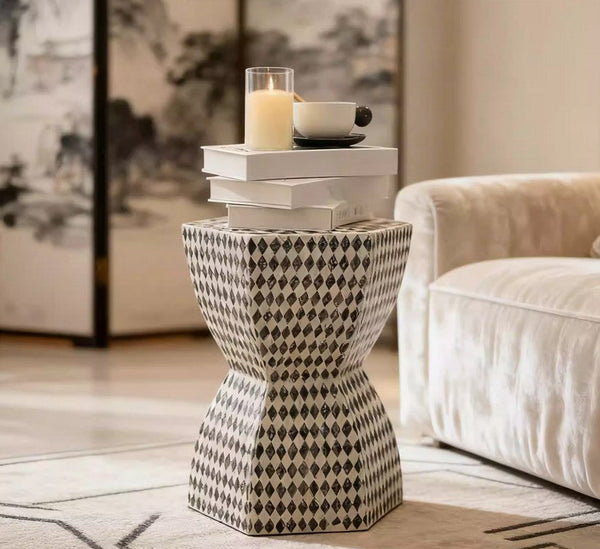 Modern Side Table, Bedside Small Side Table, Contemporary Bedside Table, Small End Table, Shell Small Sofa Side Table, Portable Casual Side Table, Creative Coffee Table, Contemporary Side Table-HomePaintingDecor