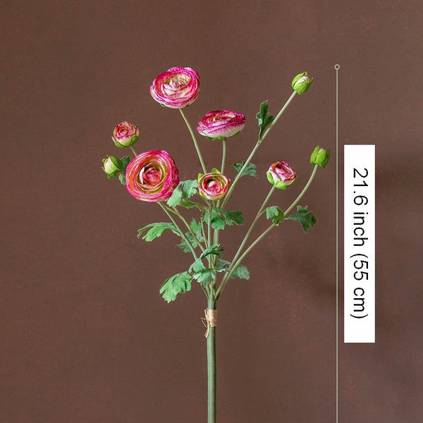 Flower Arrangement Ideas for Dining Room Table, Ranunculus Asiaticus Flowers, Simple Modern Floral Arrangement Ideas for Home Decoration, Spring Artificial Floral for Bedroom-HomePaintingDecor