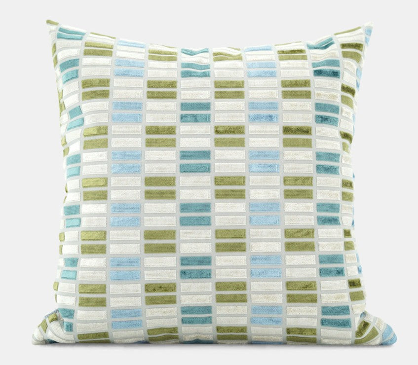 Modern Throw Pillows, Green Modern Sofa Pillows, Large Square Pillows, Decorative Pillows for Couch, Decorative Throw Pillows for Living Room Couch-HomePaintingDecor