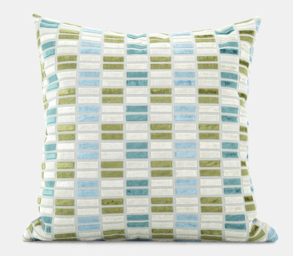 Modern Throw Pillows, Green Modern Sofa Pillows, Large Square Pillows, Decorative Pillows for Couch, Decorative Throw Pillows for Living Room Couch-HomePaintingDecor