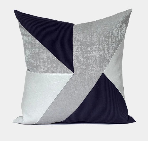 Decorative Modern Pillows for Couch, Blue Grey Modern Sofa Pillows Covers, Modern Sofa Cushion, Decorative Pillows for Living Room-HomePaintingDecor