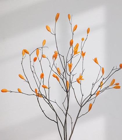 Dried Magnolia Branch, Magnolia Long Twigs, Natural Decorations, Flower Arrangement, Handmade Artificial Flower, Natural Dried Branches-HomePaintingDecor