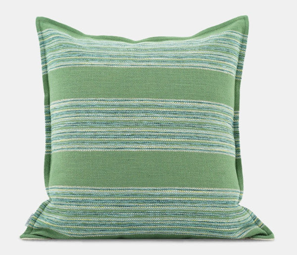 Green Modern Sofa Pillows for Couch, Contemporary Decorative Pillow Covers, Large Decorative Pillows for Living Room-HomePaintingDecor
