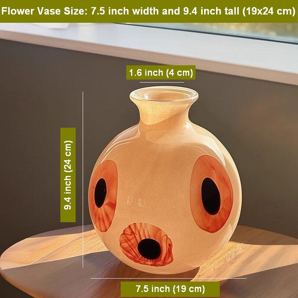 Unique Modern Vases for Flowers, Flower Vases on Table, Glass Bud Vases, Handmade Vintage Glass Flower Vases-HomePaintingDecor