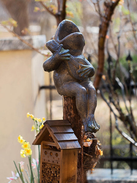 Garden Animal Statues, Unique Modern Garden Sculptures, Frog Flowerpot for Garden Decoration, Beautiful Cute Frog Statues, Creative Villa Outdoor Gardening Ideas-HomePaintingDecor