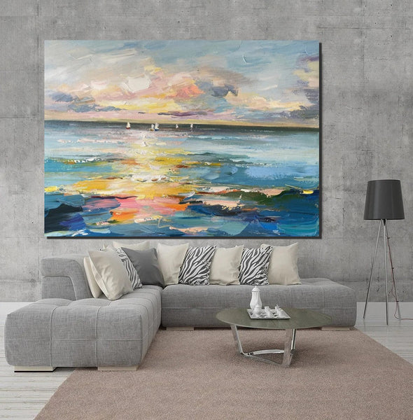 Abstract Canvas Painting, Extra Large Abstract Artwork, Modern Paintings for Dining Room, Hand Painted Canvas Art, Oversized Large Wall Art-HomePaintingDecor