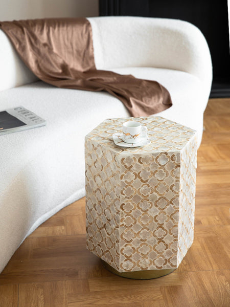 Creative Coffee Table, Contemporary Small Sofa Side Table, Shell Small Side Table, Portable Casual Side Table, Unique Small End Table-HomePaintingDecor