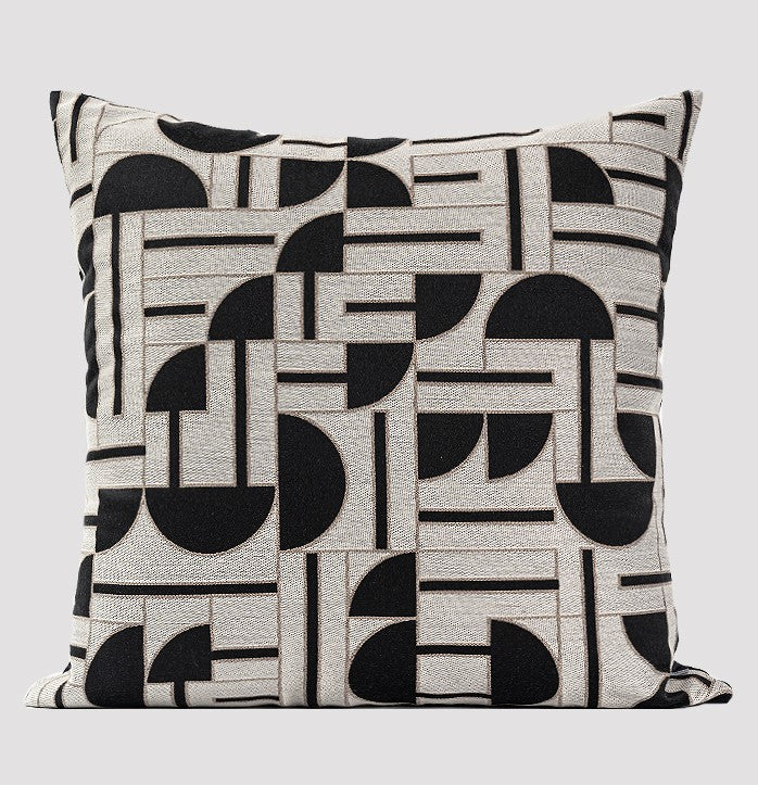 Geomeric Contemporary Pillows, Abstract Decorative Throw Pillows, Square Modern Throw Pillows for Couch, Large Simple Throw Pillow for Interior Design-HomePaintingDecor