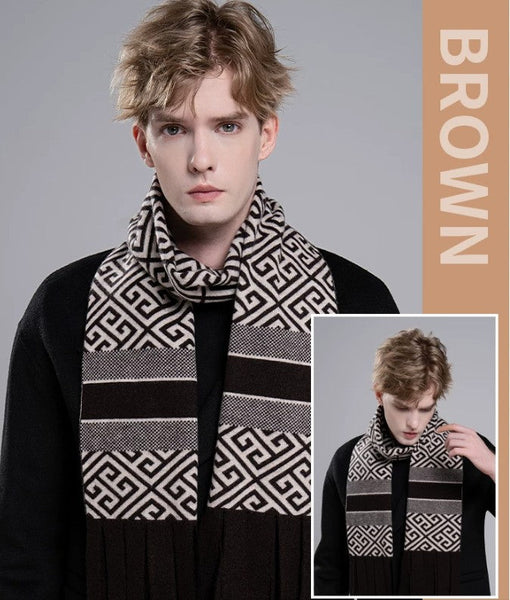 Modern Casual Scarf Men, Formal Men Scarf Styles, Men's Wool Scarf Winter, Men's Winter Scarf, Thick Wool Scarf for Men, Business Wool Scarf for Gentleman