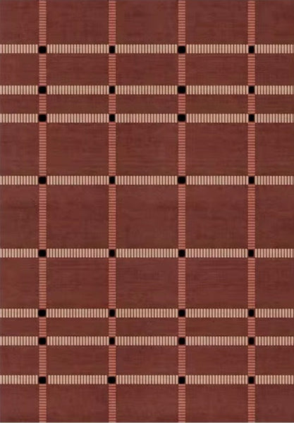 Contemporary Modern Carpets Next to Bed, Abstract Red Rugs for Living Room, Mid Century Area Rugs, Red Modern Rugs under Dining Room Table-HomePaintingDecor