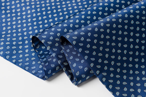 Formal Wear Silk Scarf, Silk Ascot For Men, Blue Mens Spring Autumn Scarf, Lightweight Silk Scarf Men, Silk Neckerchief For Business, Mens Dress Silk Scarf, Long Silk Scarf for Men, High Quality Silk Necktie-HomePaintingDecor