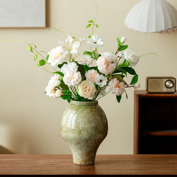 Flower Vases on Table, Centerpiece Ceramic Bud Vases, Porcelain Flower Vases, Handmade Water Holding Flower Vase-HomePaintingDecor