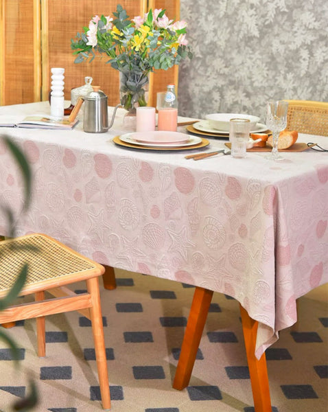 Square Tablecloth for Round Table, Cotton Rectangular Table Covers for Kitchen, Modern Dining Room Table Cloths, Farmhouse Table Cloth, Wedding Tablecloth-HomePaintingDecor