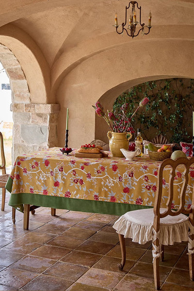 Farmhouse Table Cloth, Dining Room Flower Table Cloths, Large Square Tablecloth for Round Table, Extra Large Rectangular Table Covers for Kitchen-HomePaintingDecor
