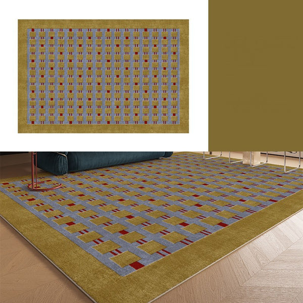 Mid Century Modern Rugs for Living Room, Vintage Area Rugs for Bedroom, Large Contemporary Area Rugs for Dining Room-HomePaintingDecor