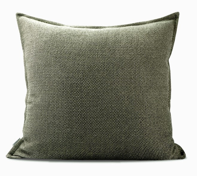 Large Green Square Modern Throw Pillows for Couch, Large Throw Pillow for Interior Design, Contemporary Modern Sofa Pillows, Simple Decorative Throw Pillows-HomePaintingDecor