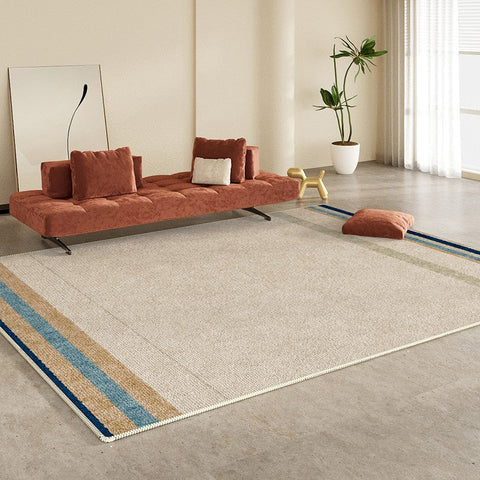Modern Rugs under Dining Room Table, Abstract Area Rugs for Living Room, Modern Carpets for Kitchen, Geometric Contemporary Modern Rugs Next to Bed-HomePaintingDecor