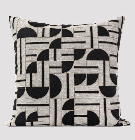 Geometric Contemporary Pillows, Abstract Decorative Throw Pillows, Square Modern Throw Pillows for Couch, Large Simple Throw Pillow for Interior Design-HomePaintingDecor