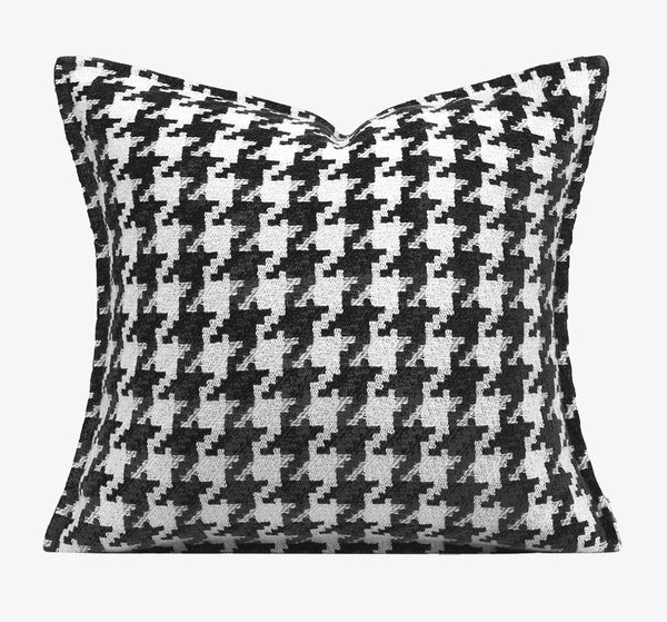 Decorative Pillows for Couch, Contemporary Throw Pillows for Living Room, Black and White Modern Sofa Pillows, Modern Square Pillows-HomePaintingDecor