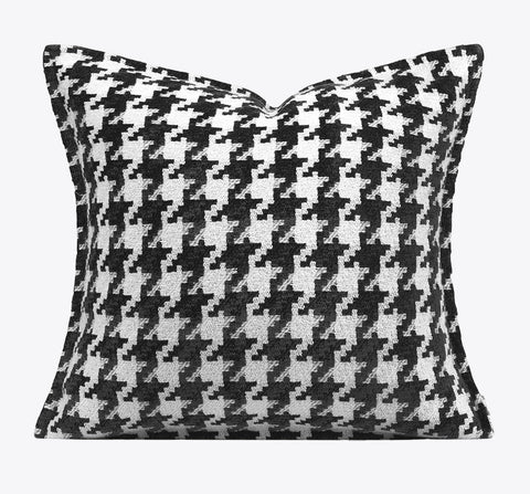 Decorative Pillows for Couch, Contemporary Throw Pillows for Living Room, Black and White Modern Sofa Pillows, Modern Square Pillows-HomePaintingDecor