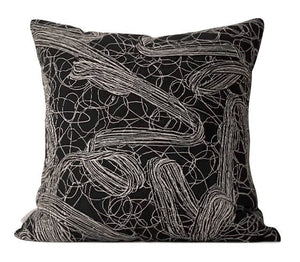 Decorative Pillow for Interior Design, Black Modern Throw Pillows, Simple Modern Throw Pillow for Couch, Modern Sofa Pillow Covers-HomePaintingDecor